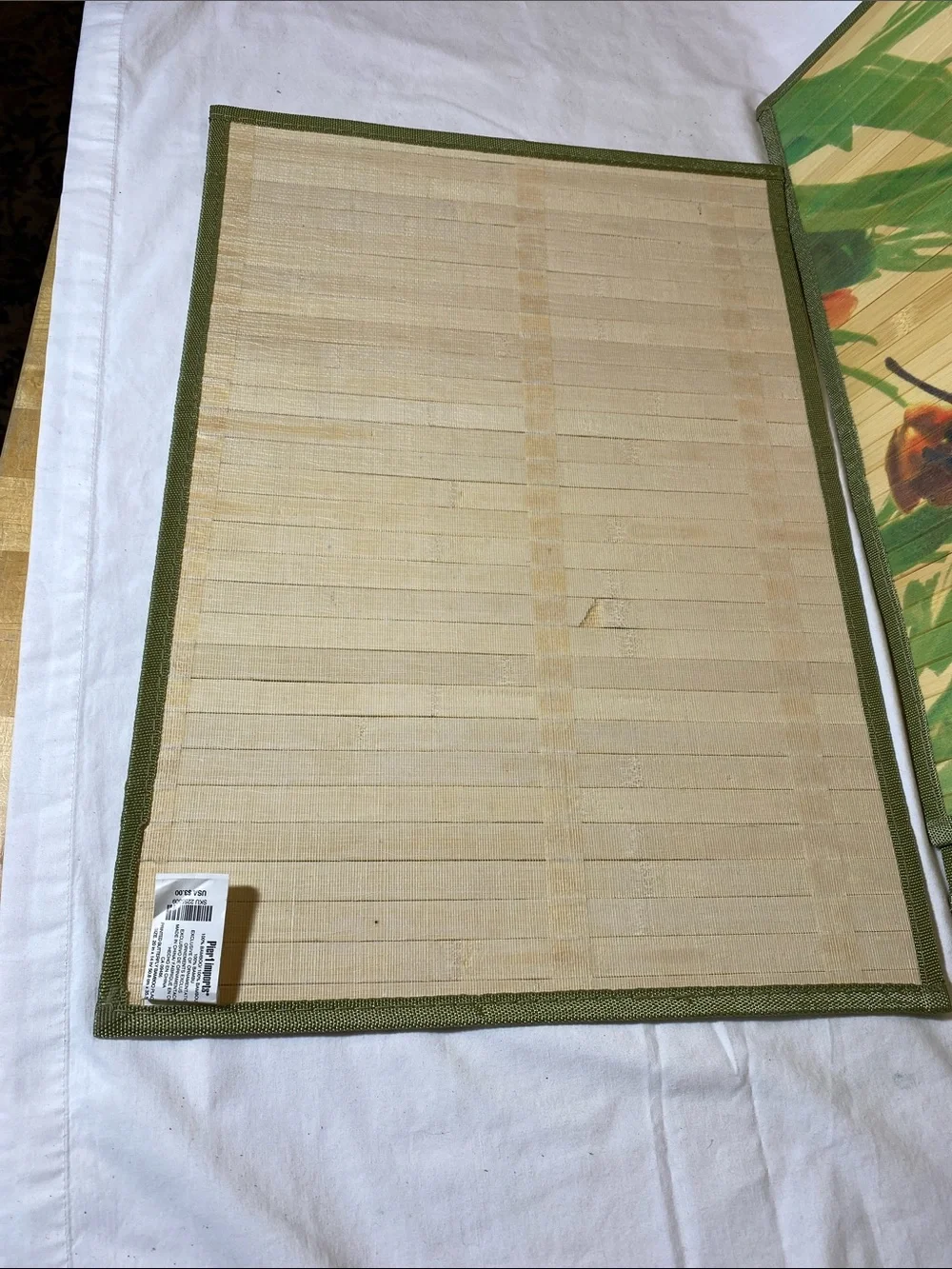 Pier 1 Butterfly & Flower Bamboo Placemat Set of 6 - Discontinued - NWT